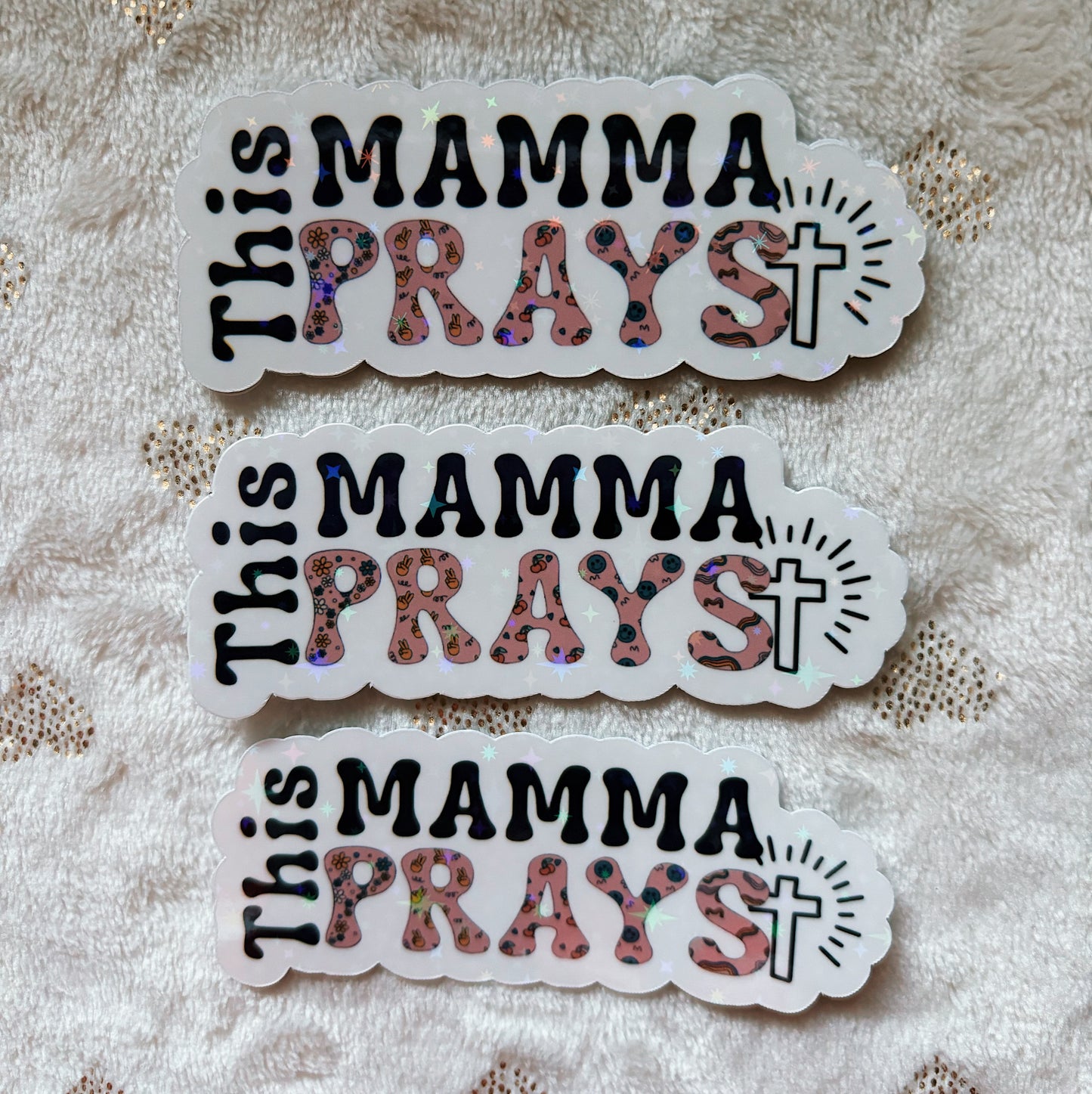 This mamma prays sticker