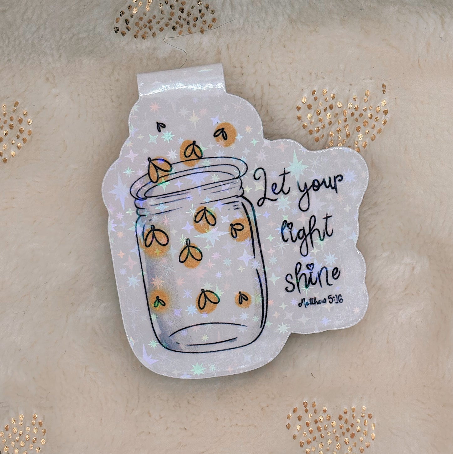 Let your light shine magnetic bookmark