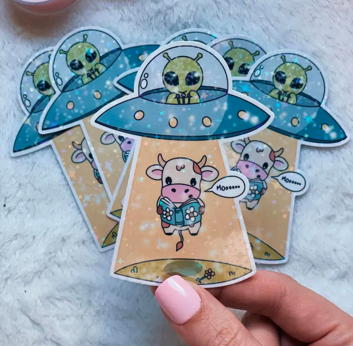 Alien cow reading