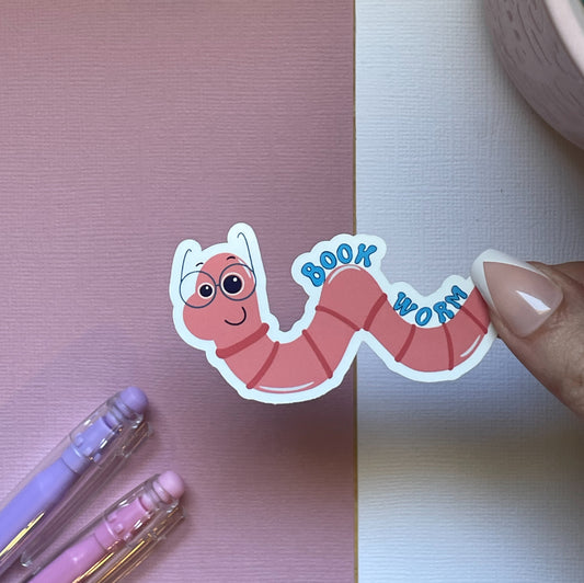 Bookworm sticker