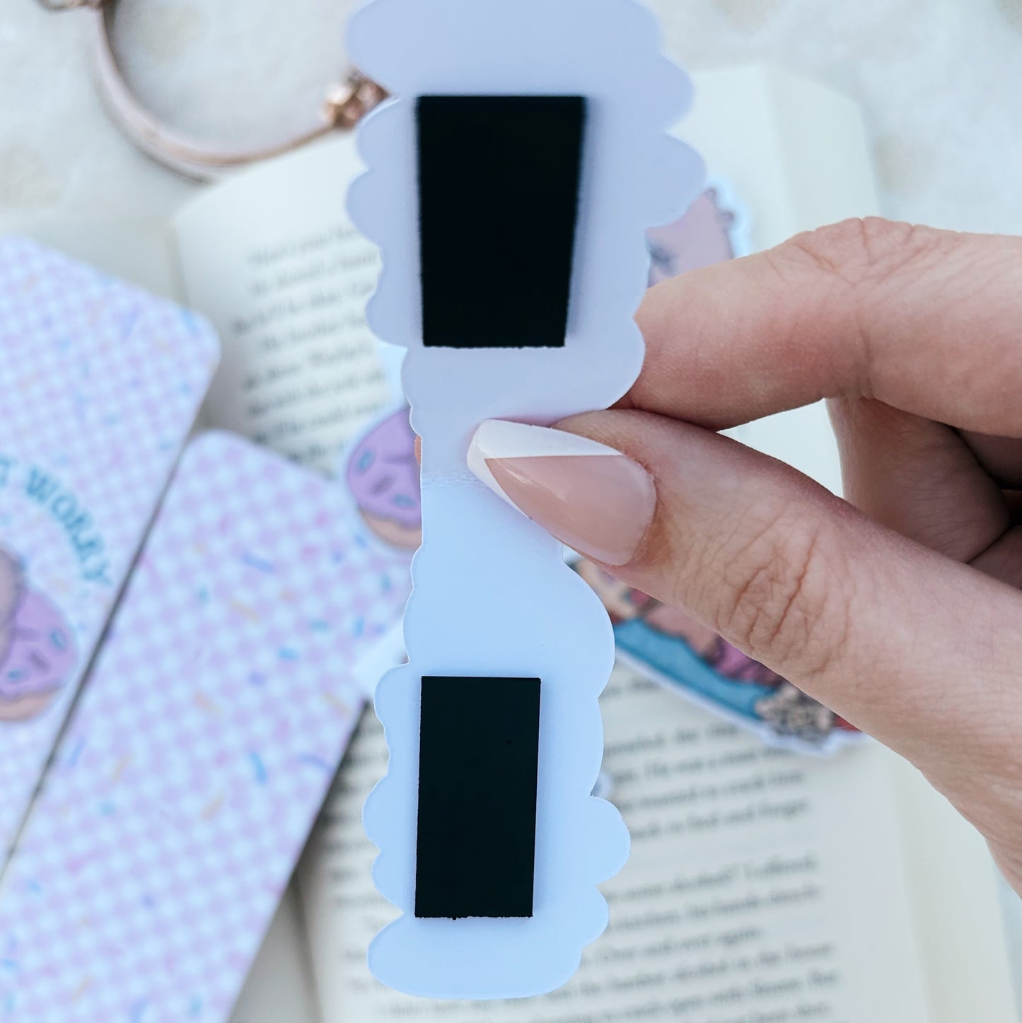 Capybara and cookies magnetic bookmark