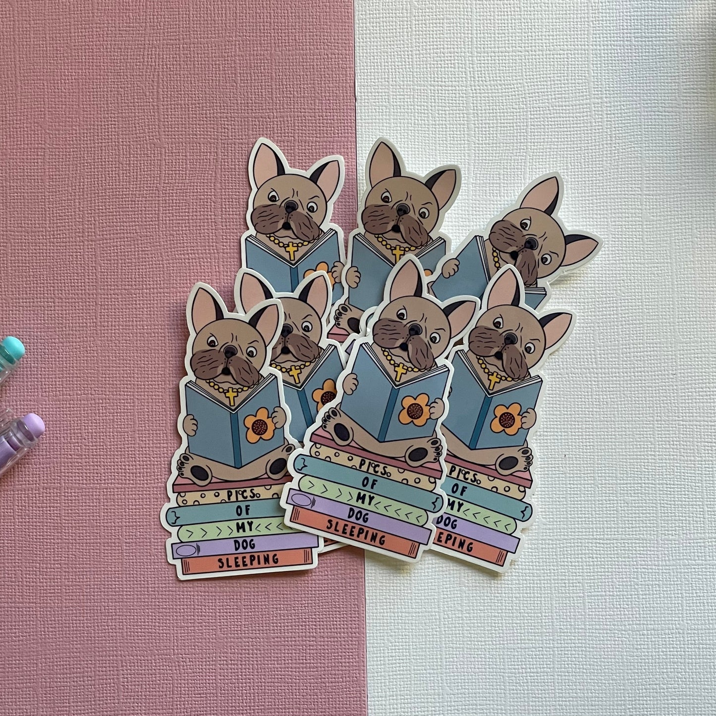 Pictures of my dog sleeping sticker