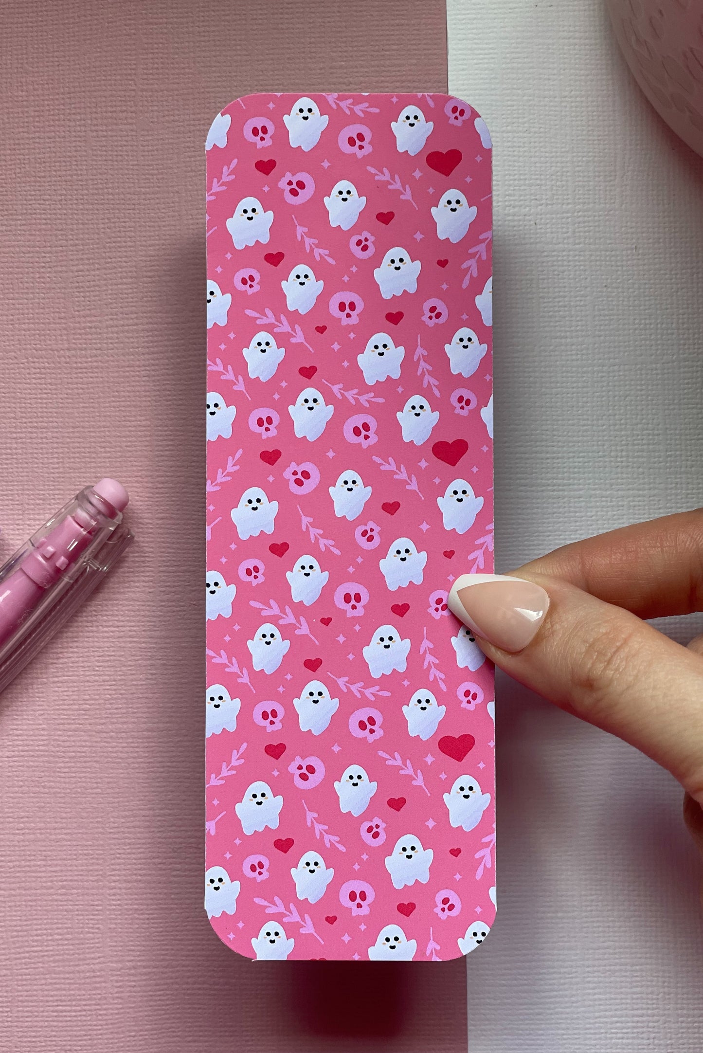 Pink Spooky Bookmark Set