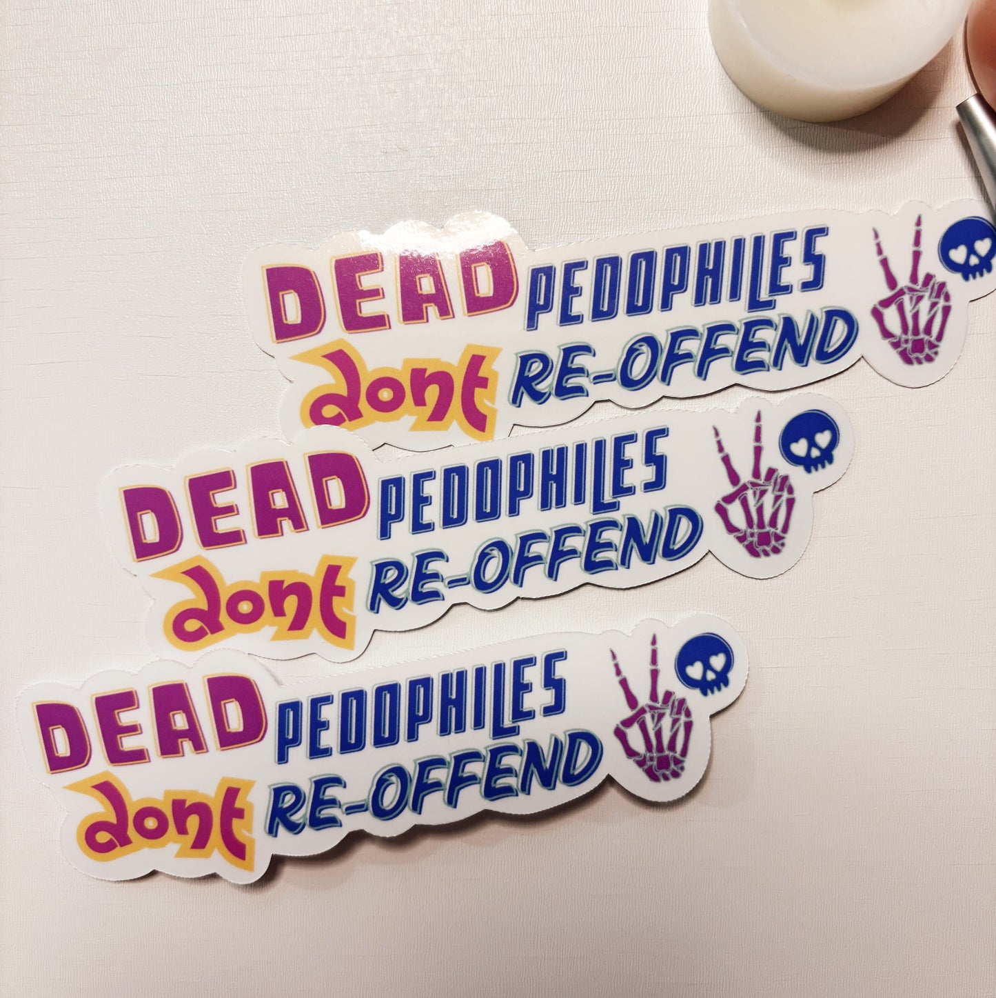 Dead pedo small sticker