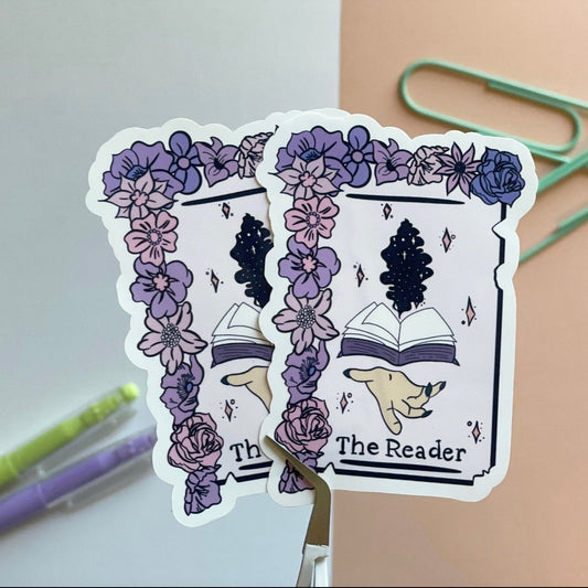 The reader tarot card sticker