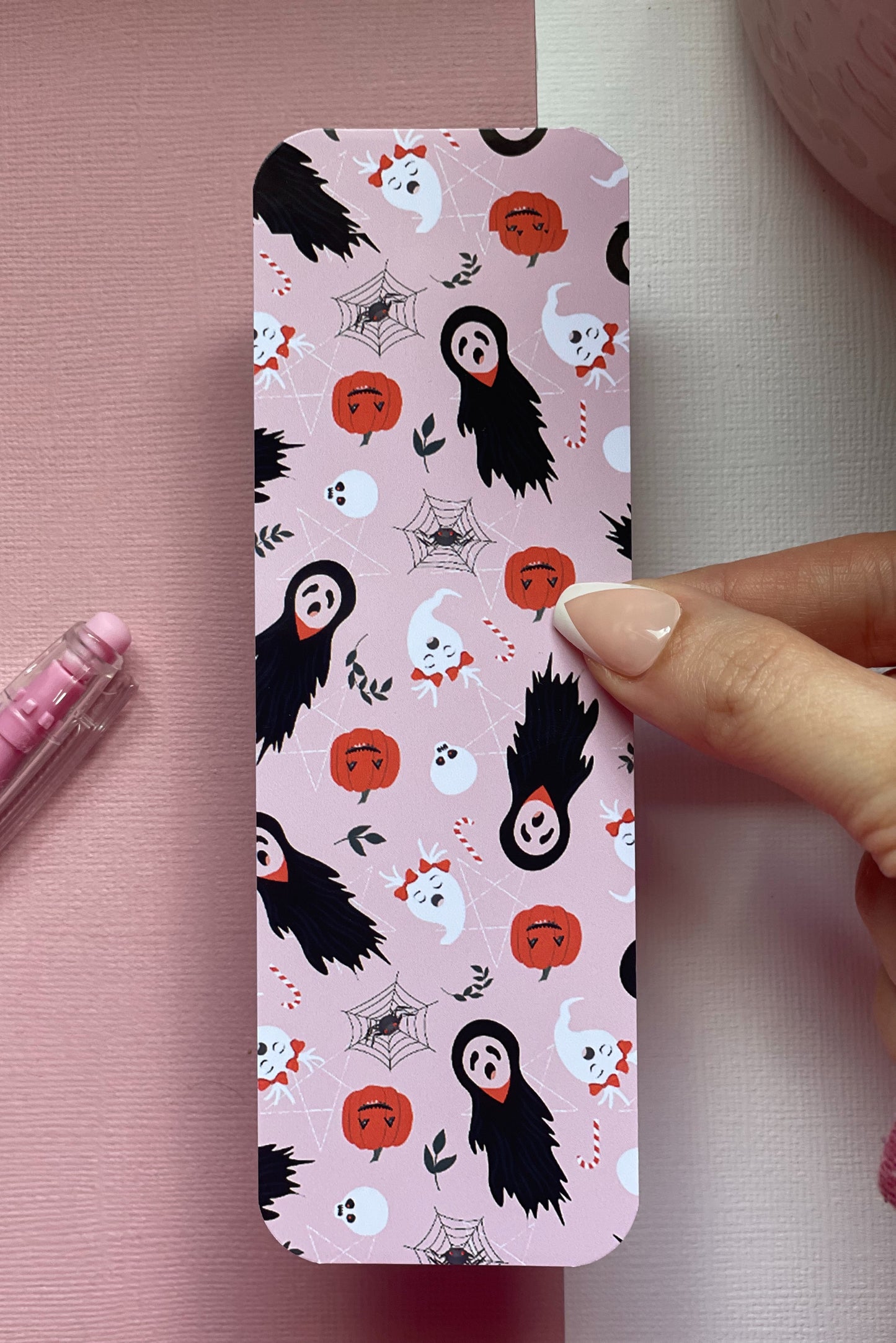 Pink Spooky Bookmark Set