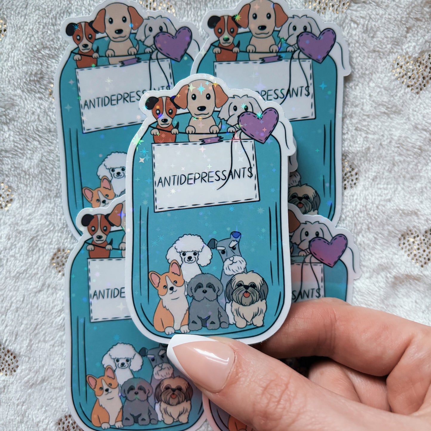 Dog antidepressant sticker