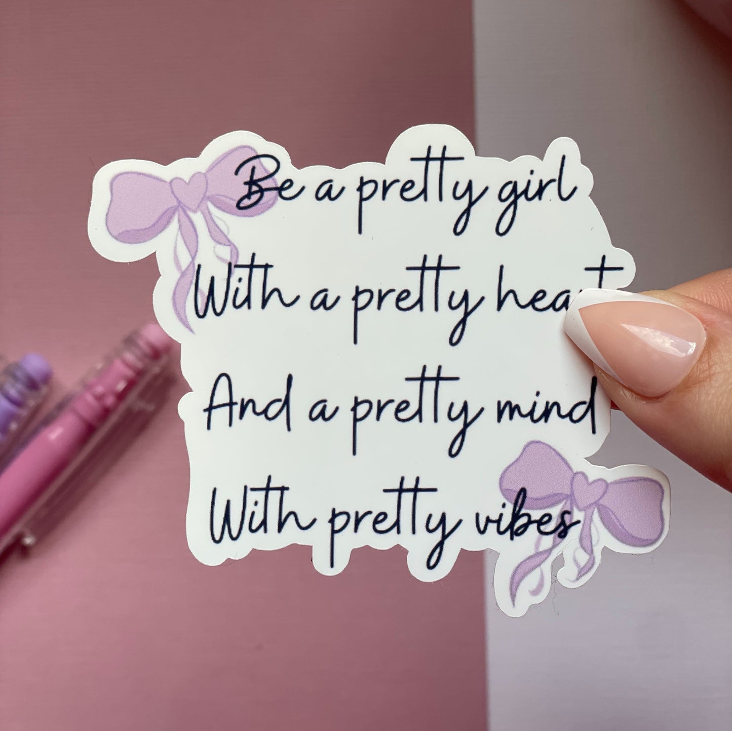 Coquette quote sticker