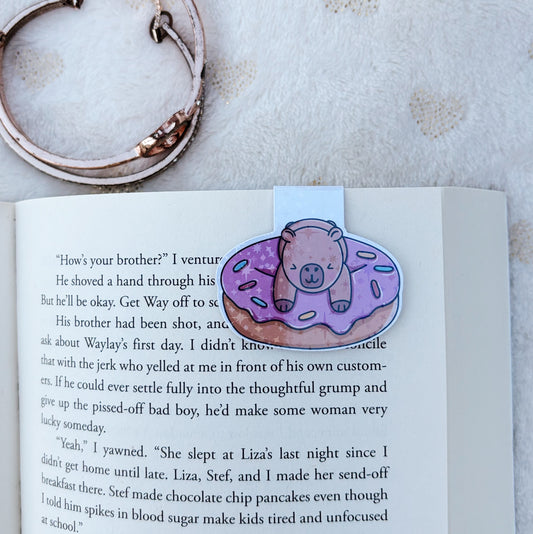 Donut Capybara Magnetic Bookmark