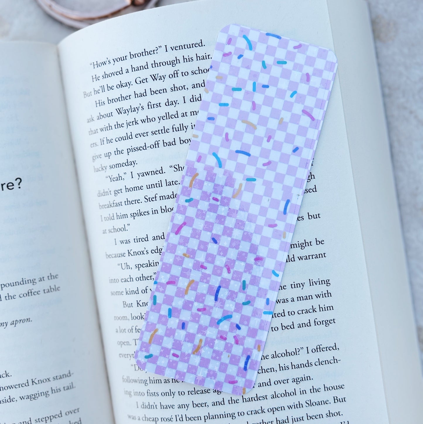 Capybara donut worry be Cappy bookmark